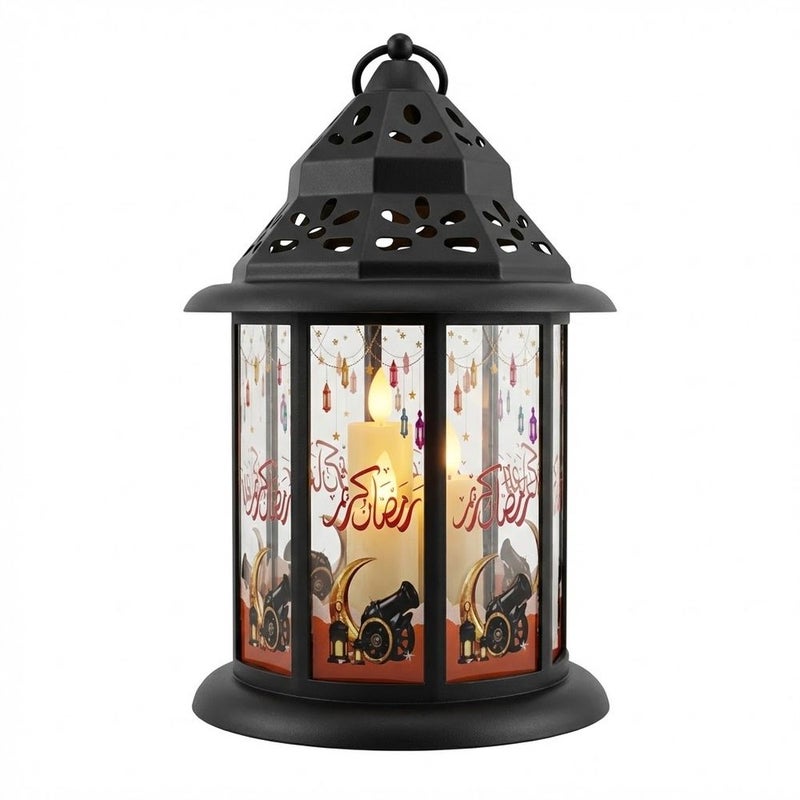 Luxury Ramadan Plastic Lantern with LED Lights & Sound - K06-122 - Image 1